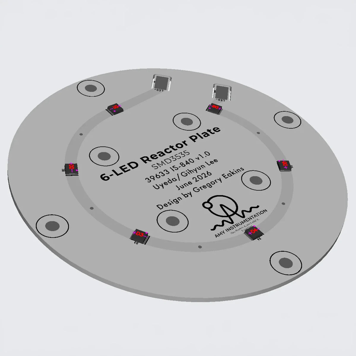 LED Photoreactor Light Panel - Ø100mm - 395nm